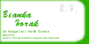 bianka horak business card