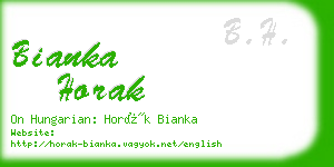 bianka horak business card